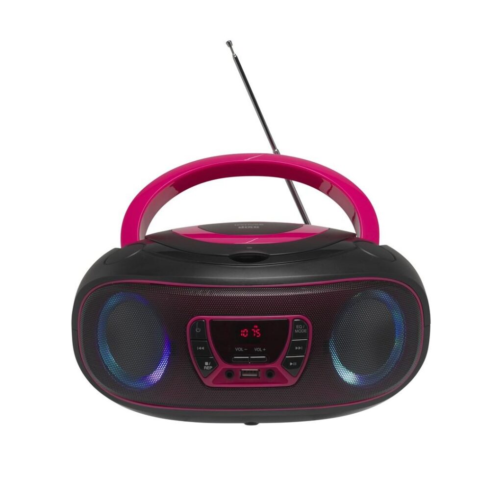 Bærbar CD-afspiller Denver TCL-212BT – sort/pink Bærbar CD-afspiller Denver TCL-212BT – sort/pink